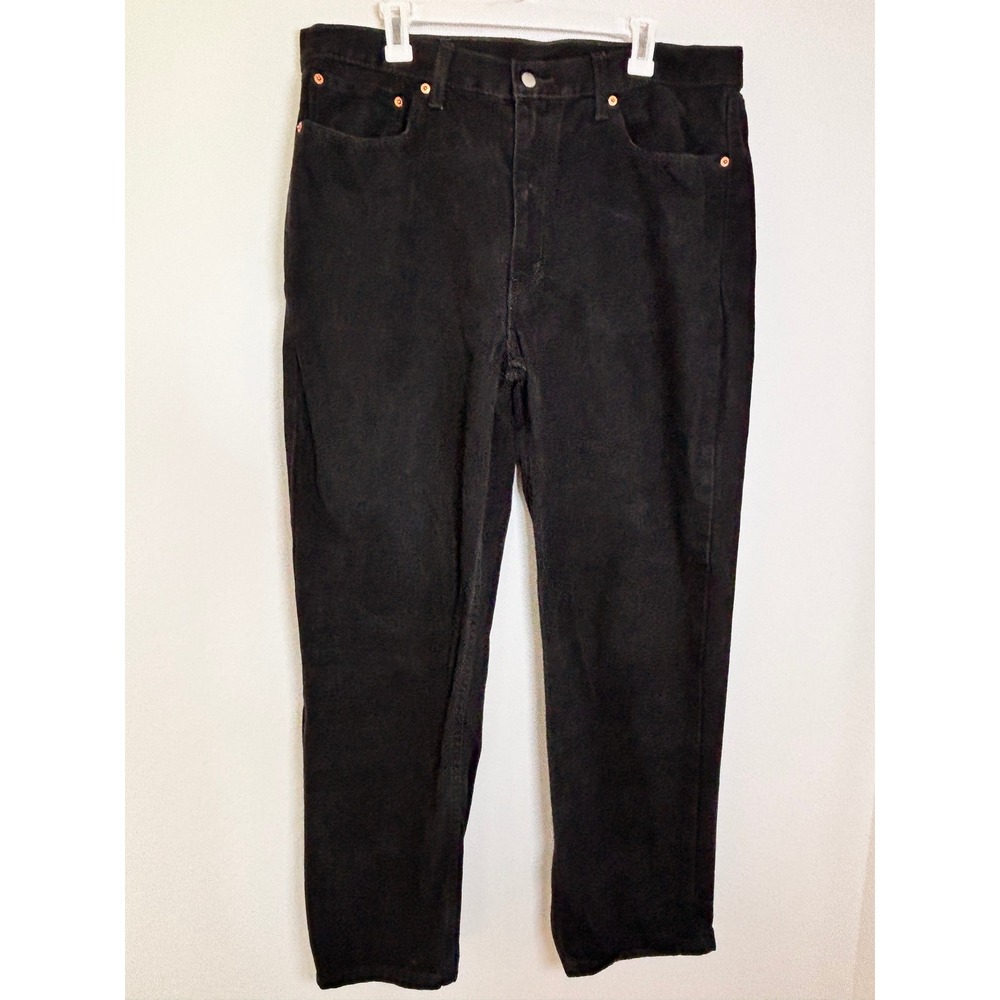 Levis 550 Relaxed Fit Jeans Mens 38x32 Black Denim Tapered Leg Pants